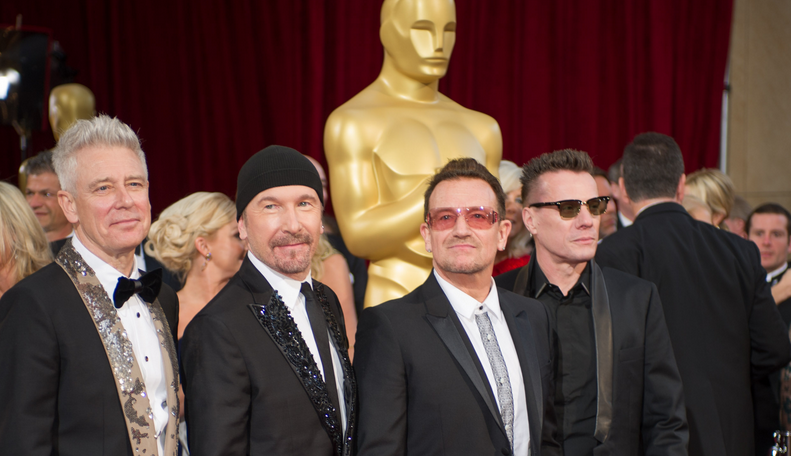 U2 arrives at Academy Awards Show - Photo Courtesy