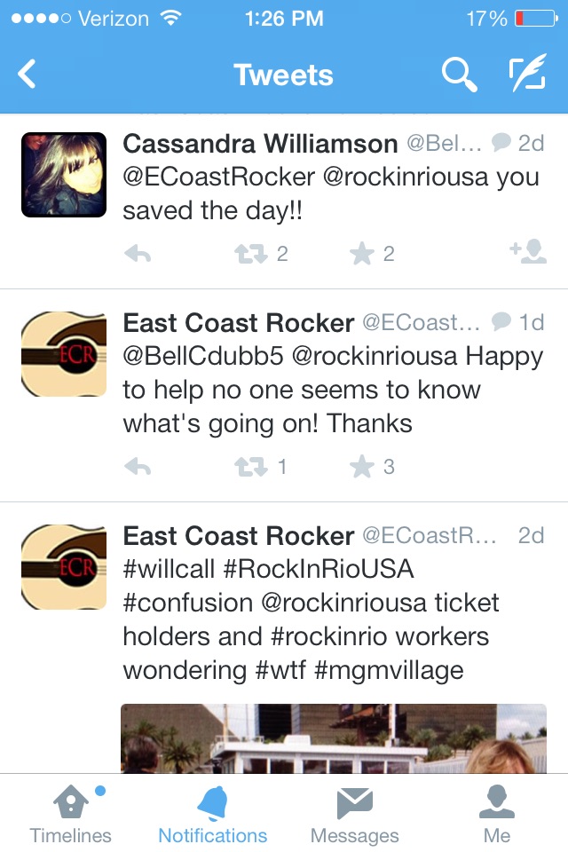 Just doing our part to help Las Vegas concert-goers - East Coast Rocker