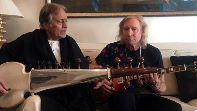 Amjad Ali Khan and Joe Walsh team on 'Prayers'